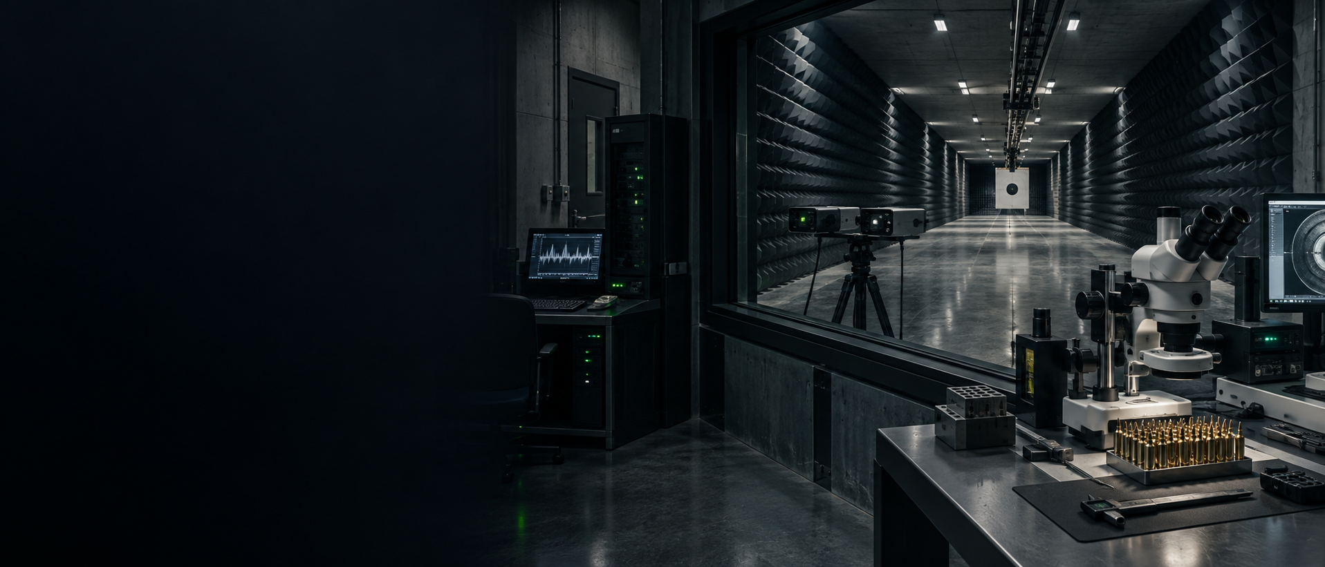 Controlled ballistic testing facility